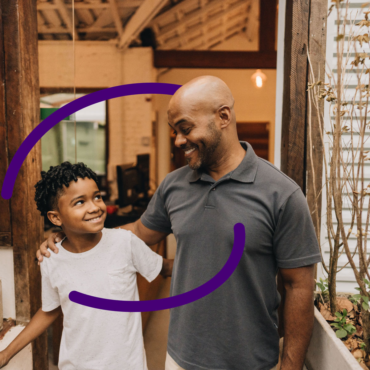 Parent and child standing outside a house - with Clinical Partners brand expression.jpg